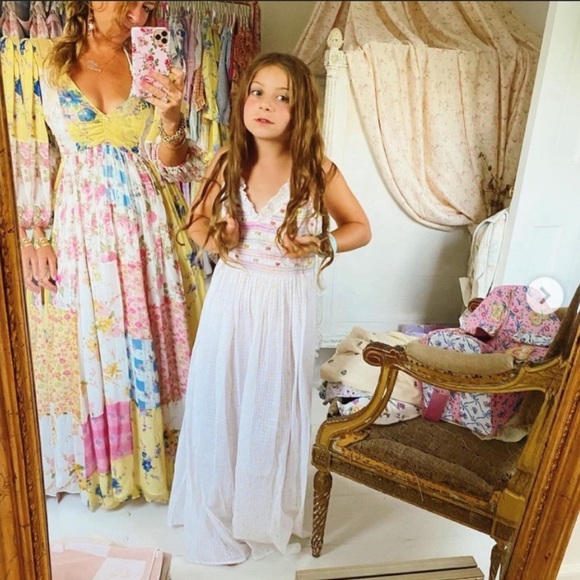 LoveShackFancy Dresses & Skirts - LOVESHACKFANCY Patchwork Silk Maxi Dress Founder Favorite